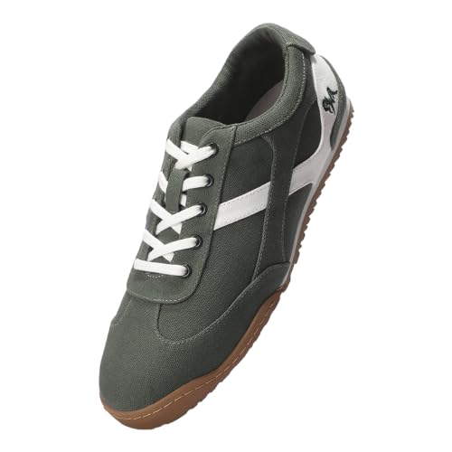 Image of Neeman's Urban Casual Sneakers for Men | Stylish Canvas Casual Shoes | Lightweight Lace-Up Footwear | Breathable Comfortable Everyday Sneaker