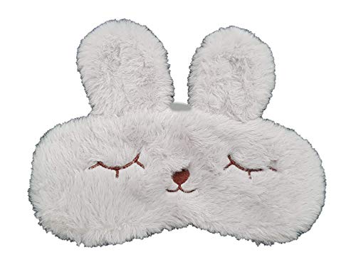 Image of Jenna Fur Bunny Ice Gel Sleepingeye Mask For Insomnia, Meditation, Puffy Eyes And Dark Circles,Grey