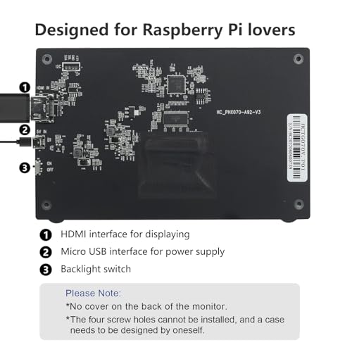 Hmtech RASPBERRY PI MONITOR 7 Inch Raspberry Pi Screen 800X480 Hdmi Portable Monitor Ips Lcd Screen Display thumb #5