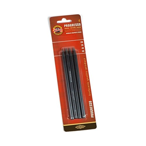 KOH-I-NOOR Progresso Woodless Graphite Pencil Set (Set of 4)