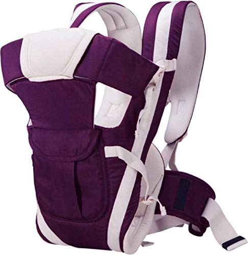 Chinmay Kids® Baby Carrier Cum Kangaroo Bag 4 in 1 Carry Bag Baby Carrier Cum Kangaroo Bag Cuddler (Air Mash Fabric) (Purple)-image-35