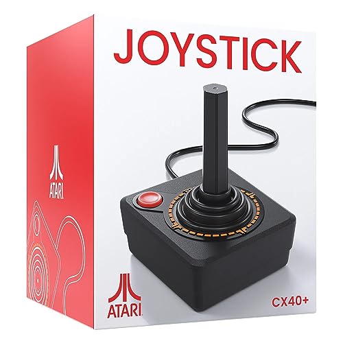 Gamepad CX40+ Joystick CX40+ di Koch Media, USB, Nero, Compatibile con Atari 2600 e 7800
