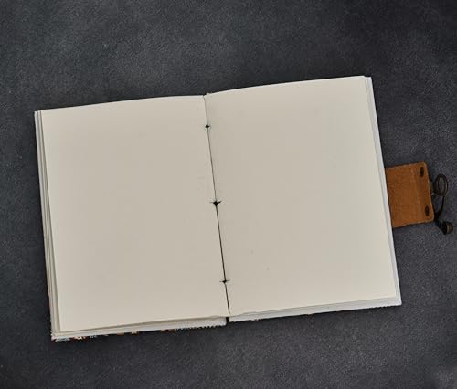 Image of Handmade Boho Dreamcatcher Journal | Eco Recycled Paper Diary with Metal Lock ? Artistic & Sustainable Gift (7x5 Inch)