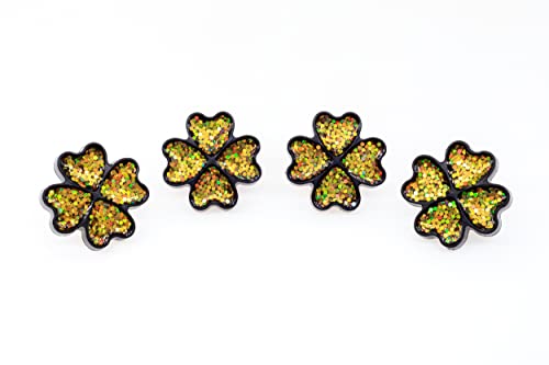 Image of FD&D Multiple Use Shining Screw Cap, Golden Lucky Clover Pattern with M6 Machine Screw