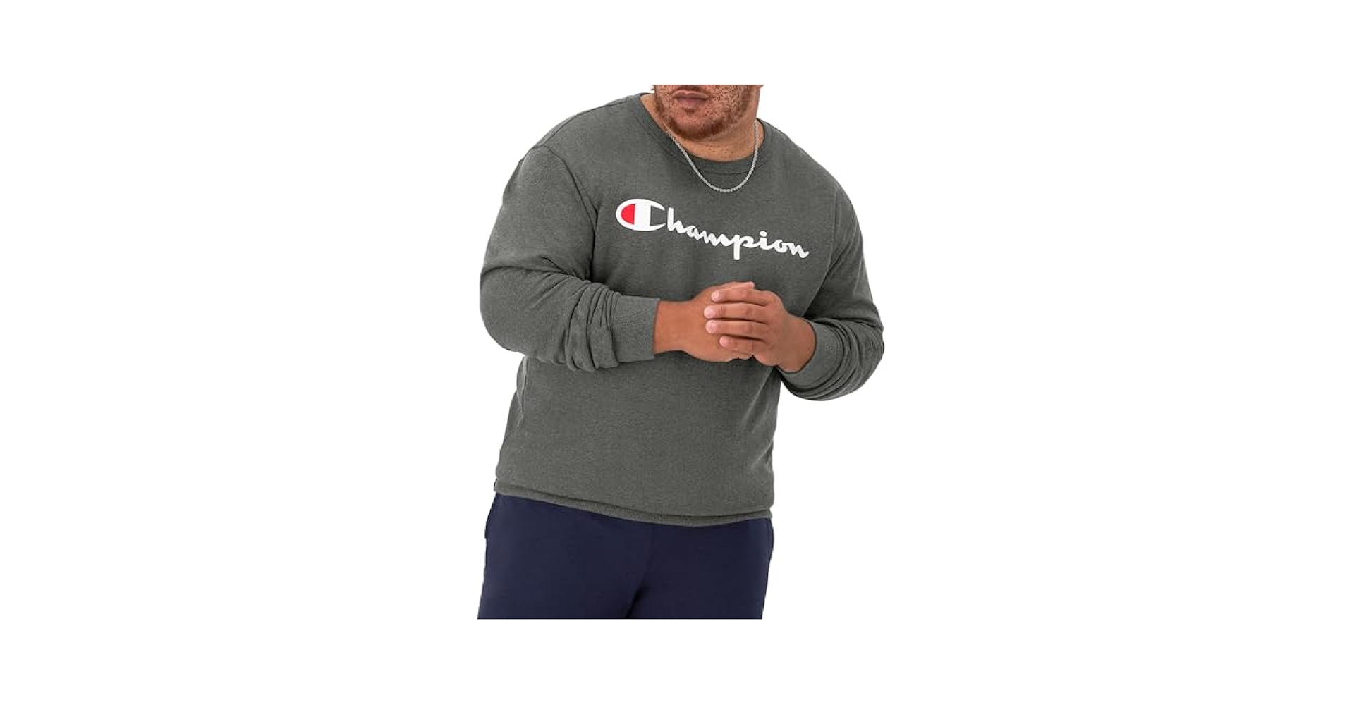 Champion Men's Sweatshirt, Powerblend, Fleece Midweight