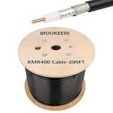 MOOKEERF KMR400 Coaxial Cable 200ft,50 ohm Low Loss KMR400 Cable 200 Feet