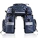 Wildken Bolsa de Bicicleta Pannier 3 in 1 Multifuncional Alforja Maletero Impermeable 65L Bolsa para Maletero de Bicicleta Extensible Bolsa de Asiento Trasero (Azul)