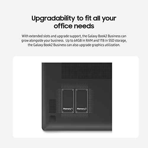 Image of Samsung 14 inch Galaxy Book2 Business Laptop Computer, i7-1260P / 16GB /512GB, Windows 11 PRO, 12th Gen Intel vPro GeForce MX570A GDDR6 2GB, ‎NP641BED-XA1US, Graphite
