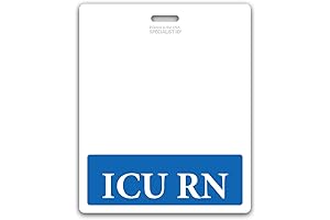 Oversized ICU RN Badge Buddy Horizontal - XL Nurse Badge Holders Accessories