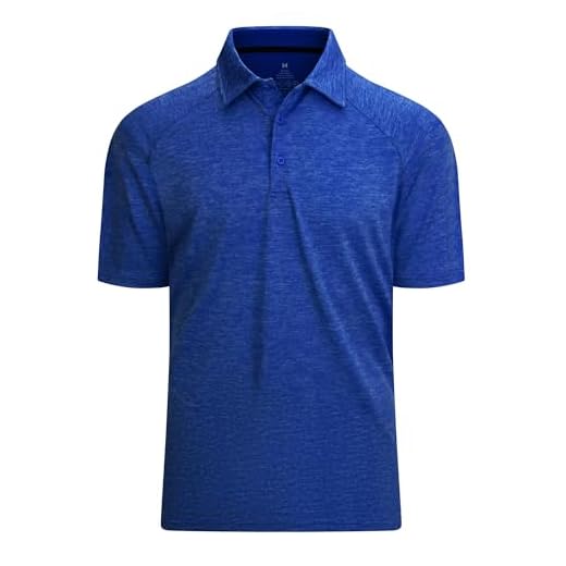 Alex Vando Mens Golf Shirt Moisture Wicking Quick-Dry Short Sleeve Casual Polo Shirts for Men, 02a Dark Blue, Medium