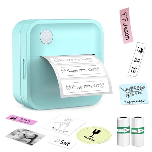 Image of Label Maker Machine with Tape - Bluetooth Thermal Label Printer, Mini Sticker Maker for Home,Office,Organization, Portable Sticker Printer Print Pod for Phones