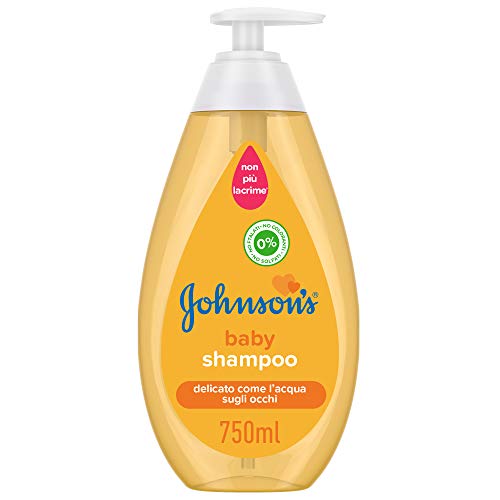 Johnson's Baby Shampoo bambini delicato e ipoallergenico, Shampoo neonati con formula Non Più Lacrime, Adatto per capelli delicati e senza sapone, alcol e coloranti, 750 ml