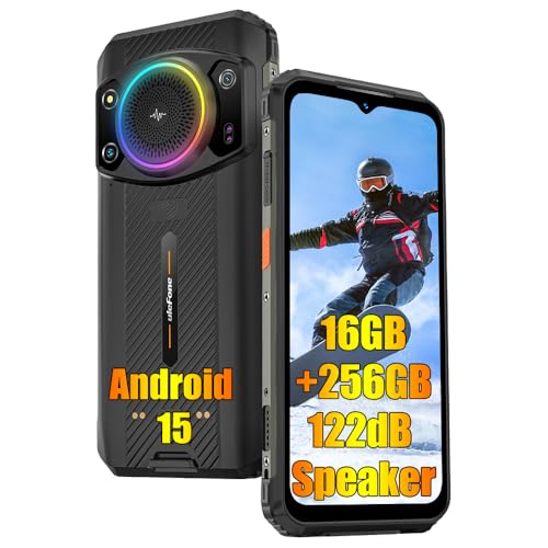Ulefone Armor 21 Outdoor Handy ohne Vertrag Android 15, 16GB+256GB/2TB MTK G99 122db Lautsprecher Outdoor Smartphone, 64MP Nachtsichtkamera, 6.58' FHD+ Baustellenhandy, 9600mAh, IP68 Handy,NFC/GPS/OTG