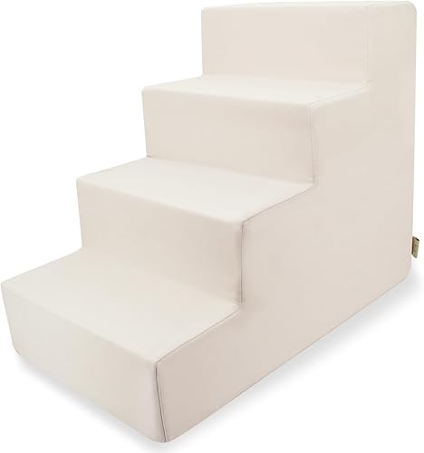 Miniatura 28 de Best Pet Supplies - Escalera de espuma plegable y portátil para mascotas, equilibrada y segura, base antideslizante, para sillón, sofá y cama alta,