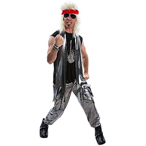 Morph 80er Jahre Kostüm Herren Silber Kostüm Männer 80er Jahre Fashing Costume Herren L Cover