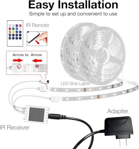 Image of DAYBETTER Smart WiFi Led Lights 200 ft, Led Strip Lights Work with Alexa and Google Assistant, App Voice Remote Control Music Sync Color Changing RGB Strip Lighting for Bedroom Room Decor, 100 ft *2