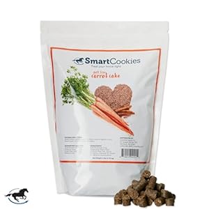 SMARTPAK SmartCookies | Healthy Treats for Horses Made from Coconut Meal, Beet Pulp, Alfalfa, and Flaxseed Oil | No Sugar Added Horse Treats | Carrot Cake Flavor Cookies for Horses, 3 lb Bag