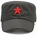 COOLSOME Vintage Fatigue Red Star Mao Army Military Hat (Military Green)
