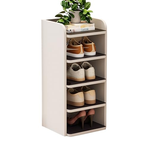 Zapatero estrecho vertical de varios niveles para organizar pasillos y entradas pequeñas 2