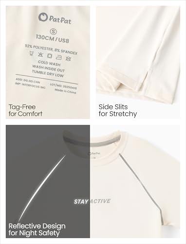 PATPAT Boys 2-Piece Athletic Set: RapidAir Quick-Dry Tee & Shorts – Breathable Activewear for Kids Sports, Play & Daily Wear, Vapor Gray, US10/M3