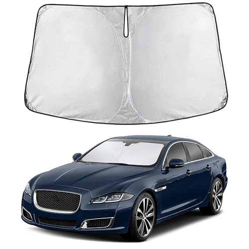 Image of EcoNour Windshield Sunshade Compatible for Jaguar XJ 2010-2017 2018 2019, Sun Visor for Front Windshield & Window Sun Shade Cover, UV Heat Blocker & Protector, Car Accessories