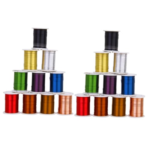 Alambre de cobre para bisutería fina: 20 rollos de hilo de colores para crear joyas DIY