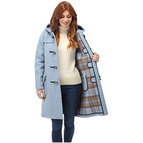 Original Montgomery Women's Classic Fit Duffle Coat with Horn Toggles - Pale Blue (Large) Cover