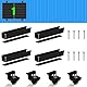 Warmfay Solarmodul Halterung Montageset, Schwarzes 12CM Aluprofil und Verstellbare Klammern Befestigung für Solarmodul, Solarpanel Halterung 1 Modul 30-35MM für Flachdach Trapezblech Blechdach