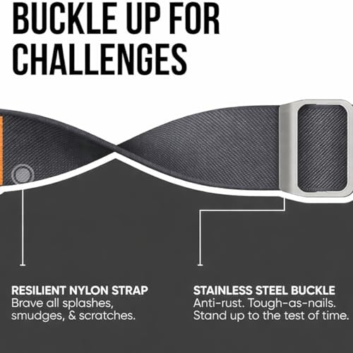 Image of Printme Nylon Stretchable Belt for Apple Watch Ultra 3 /2 /1, Series 11 /10 /9 /8 /7 /6 /5 /4 /3, SE 42, 44, 45, 46, 49 mm, Elastic Trail Loop Sport Band, Adjustable Breathable Rugged Smartwatch Strap