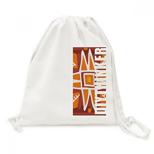 Sac cordon en toile Orange Sun Mexique Totems pour voyage et sport