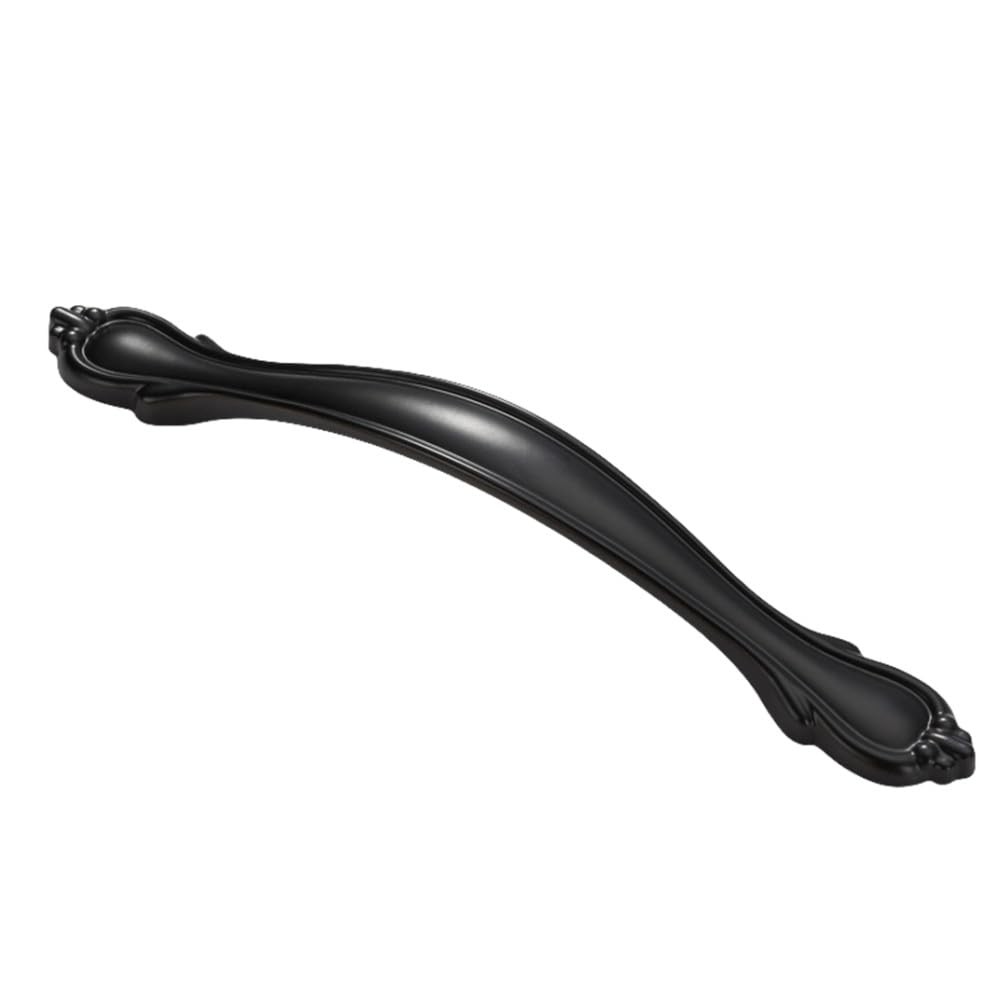 Bouton de meuble noir mat poignée ergonomique double trou pour tiroir et armoire