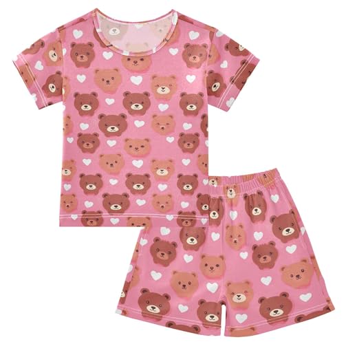 Bear Animal Cute Pajama Set Pajamas Sleepwear Nightwear Loungewear Clothes Set B04027453