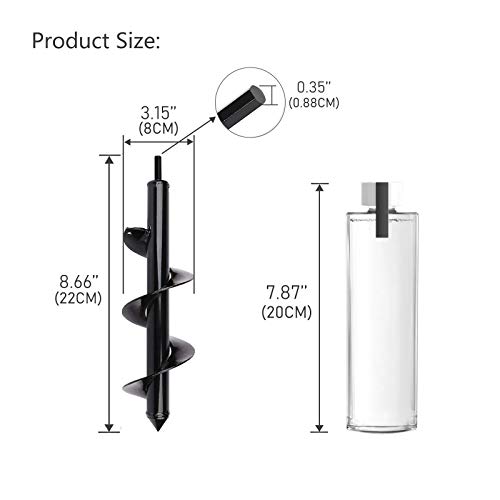 Huappnio Bulb Planter Tool,Auger Drill Bit For Planting 3.15X8.66 Inch Suitable For 3/8”Hex Drive Drill #TOP5