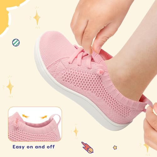 Image of LeIsfIt Toddler Shoes Girls Boys Wide Shoes Kids Zero Drop Minimalist Sneakers Barefoot Slip on Tennis Sneakers