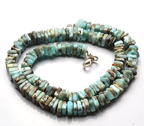 Larimar naturel perles carrées 7mm LKBEADS pour création bijoux 16"