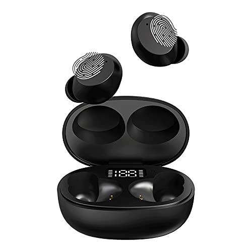 Wireless Ear Buds Bluetooth Headphones Wireless Sports Earphones ANC Active Noise Cancellation Touch Sensing Headphones Long Lasting for Phone Laptop PC TV Running Workout, Black
