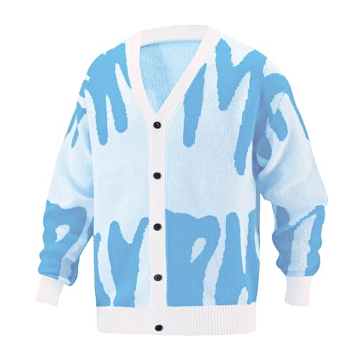 Jersey de lana premium con cuello en V para hombre chaqueta de punto suave con acabados finos
