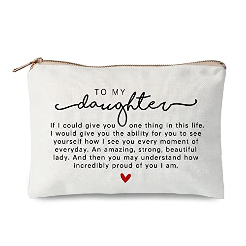 Daughter Makeup Bag Gift from Mom Daughter Gift for Birthday