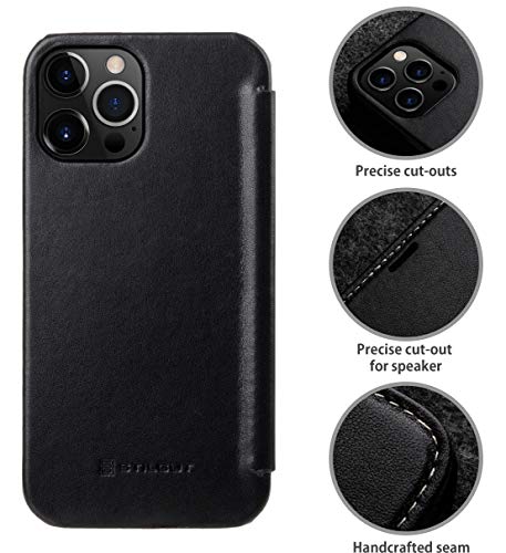 Étui cuir véritable iPhone 12 Pro Max STILGUT pour bureau - 2