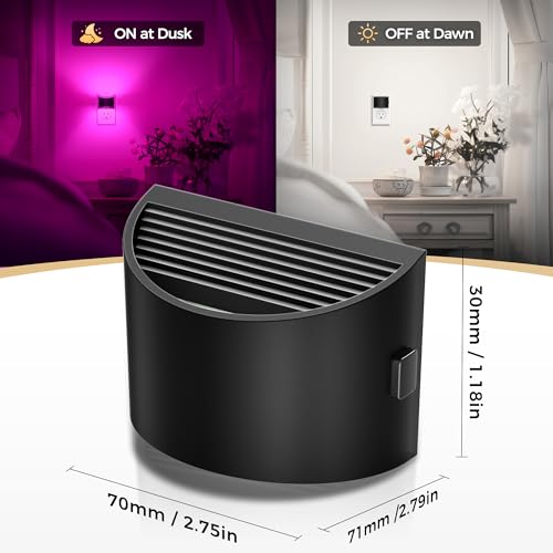 DORESshop LED Night Light[2 Pack], RGB Night Lights Plug into Wall, 3 Level Brightness Adjustable Plug in Night Light, Dusk to Dawn Sensor, Nightlights for Adults, Bedroom, Bathroom, Hallway — view 6