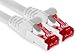Produktbild 1aTTack.de - 1x 50m CAT6 Patchkabel S/FTP PIMF Schirmung CAT.6 RJ45 Netzwerkkabel Ethernetkabel DSL LAN Router Switch Modem Patchfeld - weiß - 1 Stück