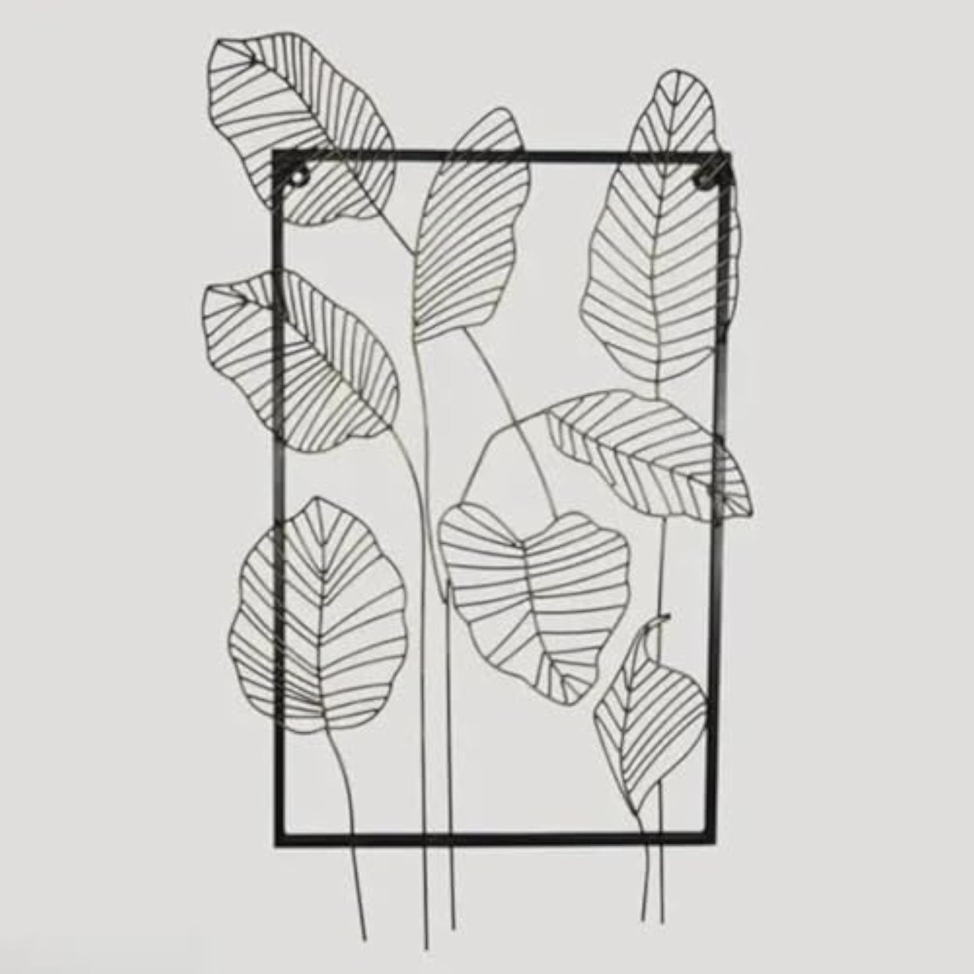 Modern Metal Leaf Wall Art Panel