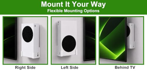 Image of Wall Mount for Xbox Series S (Mount The Console & Controller on Wall Near or Behind TV Left /Right), Wall Shelf Bracket Kit for XSS