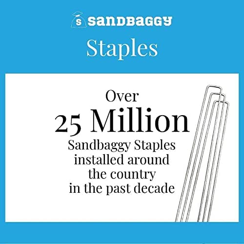 Miniatura 9 de Sandbaggy Grapas de paisaje de 18 pulgadas  Acero galvanizado de calibre 7 de grado industrial  12 pulgadas más largo que las grapas estándar