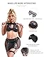 comeondear Wetlook Dessous-Sets für Damen PU Leder Große Größen Sexy Push Up BH mit Minirock Erotische Unterwäsche Nachtwäsche Frauen Mollig Reizwäsche Minikleid Clubwear Lingerie Women(Schwarz,XL)