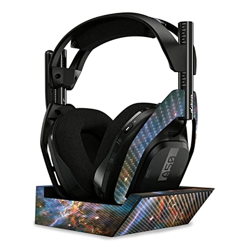 Image of MightySkins Carbon Fiber Skin Compatible with Astro A50 Wireless Headphones + Base Station (Gen 4) - Golden Nebula | Protective, Durable Textured Carbon Fiber Finish | Easy to Apply | Made in The USA