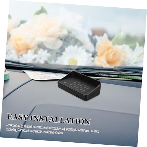 Monitor HUD USB para vehículos Luxshiny proyector digital antirreflejo de velocidad 7
