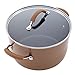 Rachael Ray Cucina Nonstick Cookware Pots and Pans Set, 12 Piece, Mushroom Brown