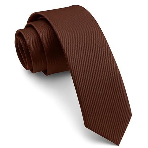 Image of Young Arrow Premium Microfiber Matte Finish Necktie for Men - Solid Formal Tie for Office, Wedding, Party, Groom & Groomsmen