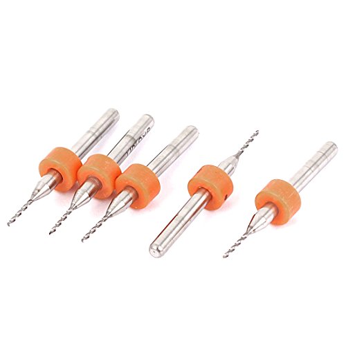 Aexit 5 Pcs Fuses 3.175mm x 0.9mm x 10mm PCB CNC Mill Micro Drill Bits PCB Fuses Engraving Tools